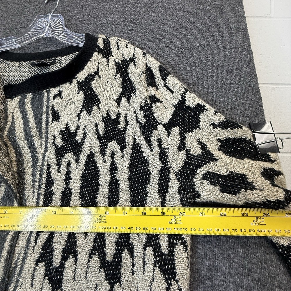 Lucky Brand Sz XL Tribal Print‎ Aztec Western Cardigan Open Front Woven Sweater - Picture 7 of 12